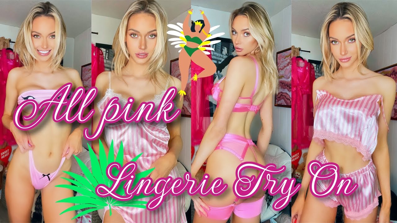 All Pink Lingerie Try On Haul! : Itskrystal